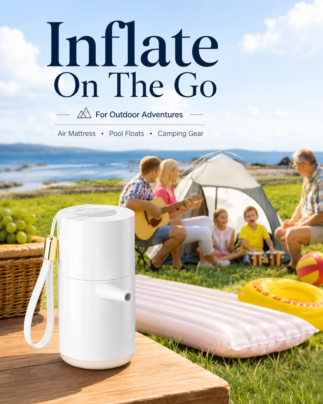 Ultra-Mini Air Pump with LED Light