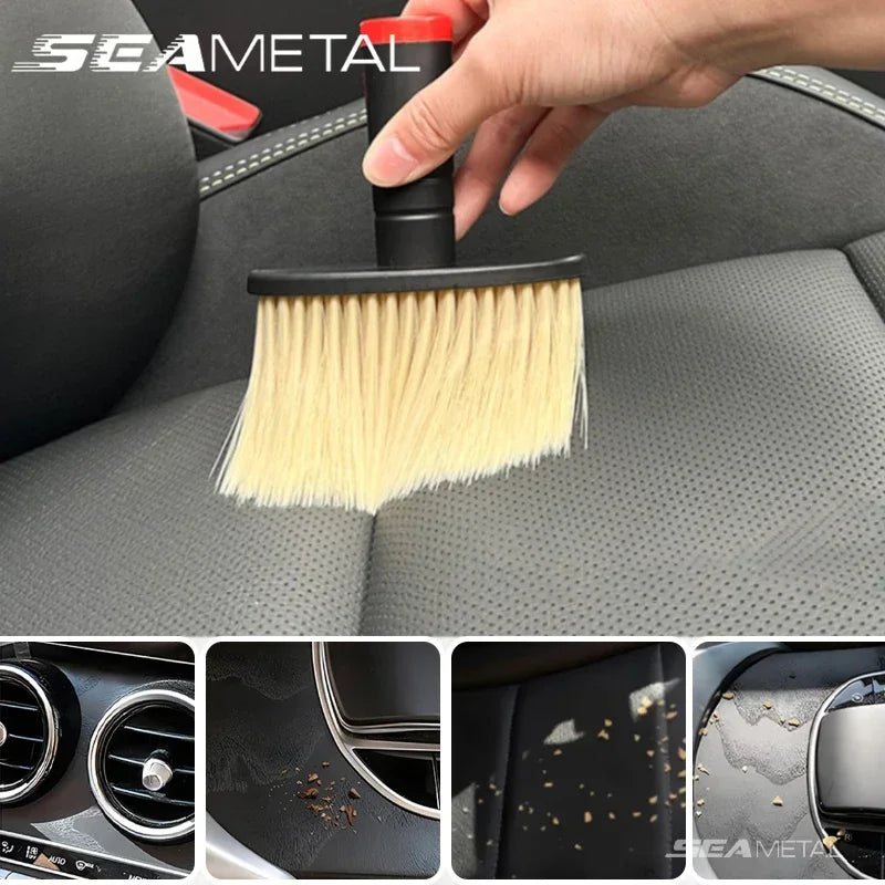Car Wash Brush Dust Remover Car Air Conditioner Outlet Dust Removal Brush Soft Bristles Brushes for Car Cleaning Tools