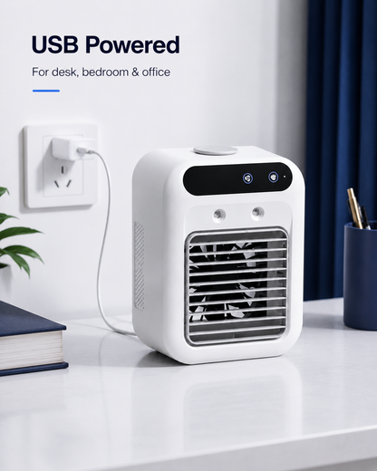 3-in-1 Portable Air Cooler Fan with Cool Mist