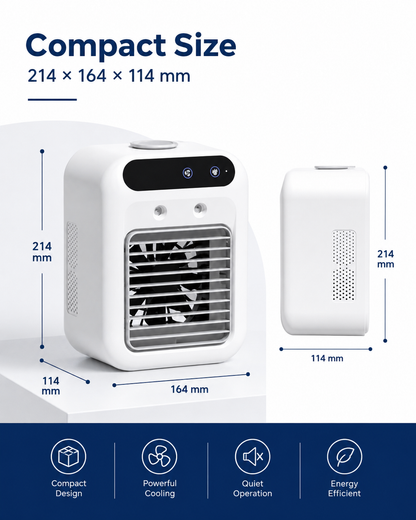 3-in-1 Portable Air Cooler Fan with Cool Mist