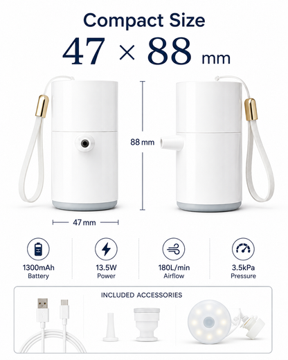 Ultra-Mini Air Pump with LED Light