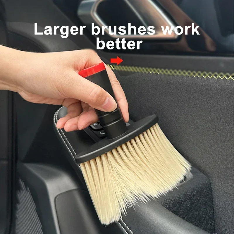 Car Wash Brush Dust Remover Car Air Conditioner Outlet Dust Removal Brush Soft Bristles Brushes for Car Cleaning Tools