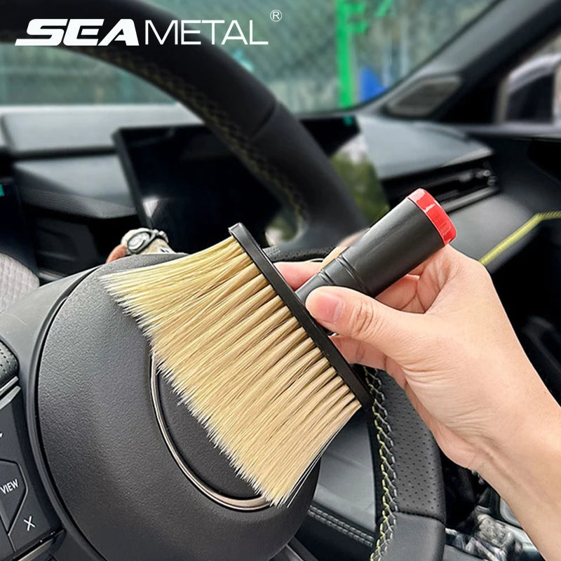 Car Wash Brush Dust Remover Car Air Conditioner Outlet Dust Removal Brush Soft Bristles Brushes for Car Cleaning Tools